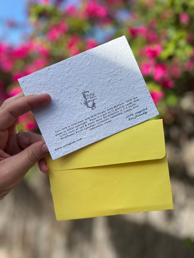 Custom Plantable Honeybee Greeting Card (Blank Inside)
