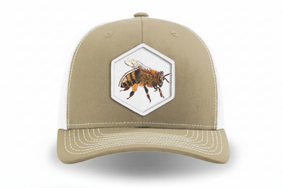 Hows Your Day Honey Trucker Hat- Custom Honeybee Fabric Patch Edition