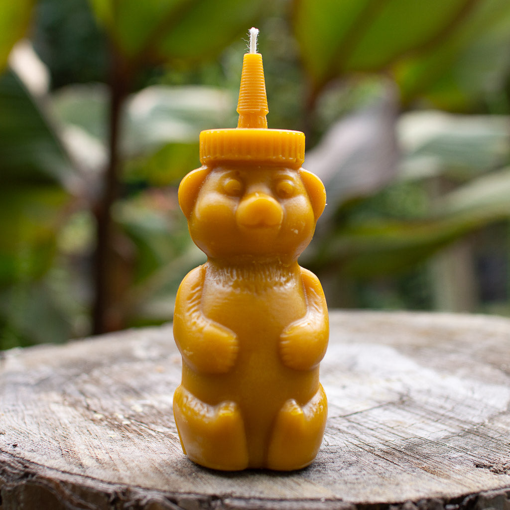 Natural Handmade Beeswax Honey Bear Candle