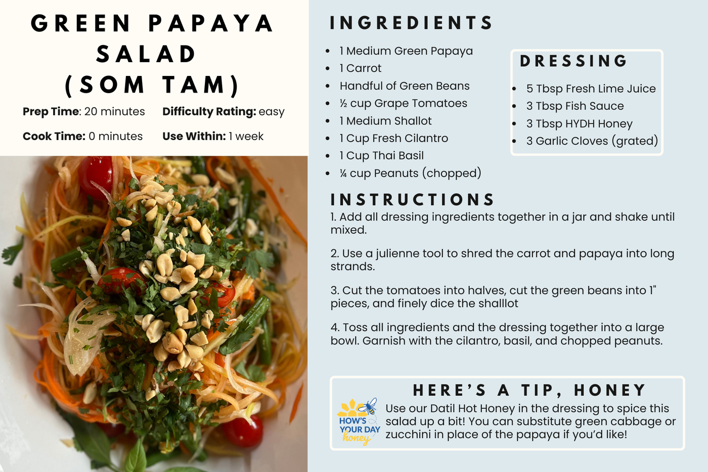 Thai Green Papaya Salad (Som Tam)
